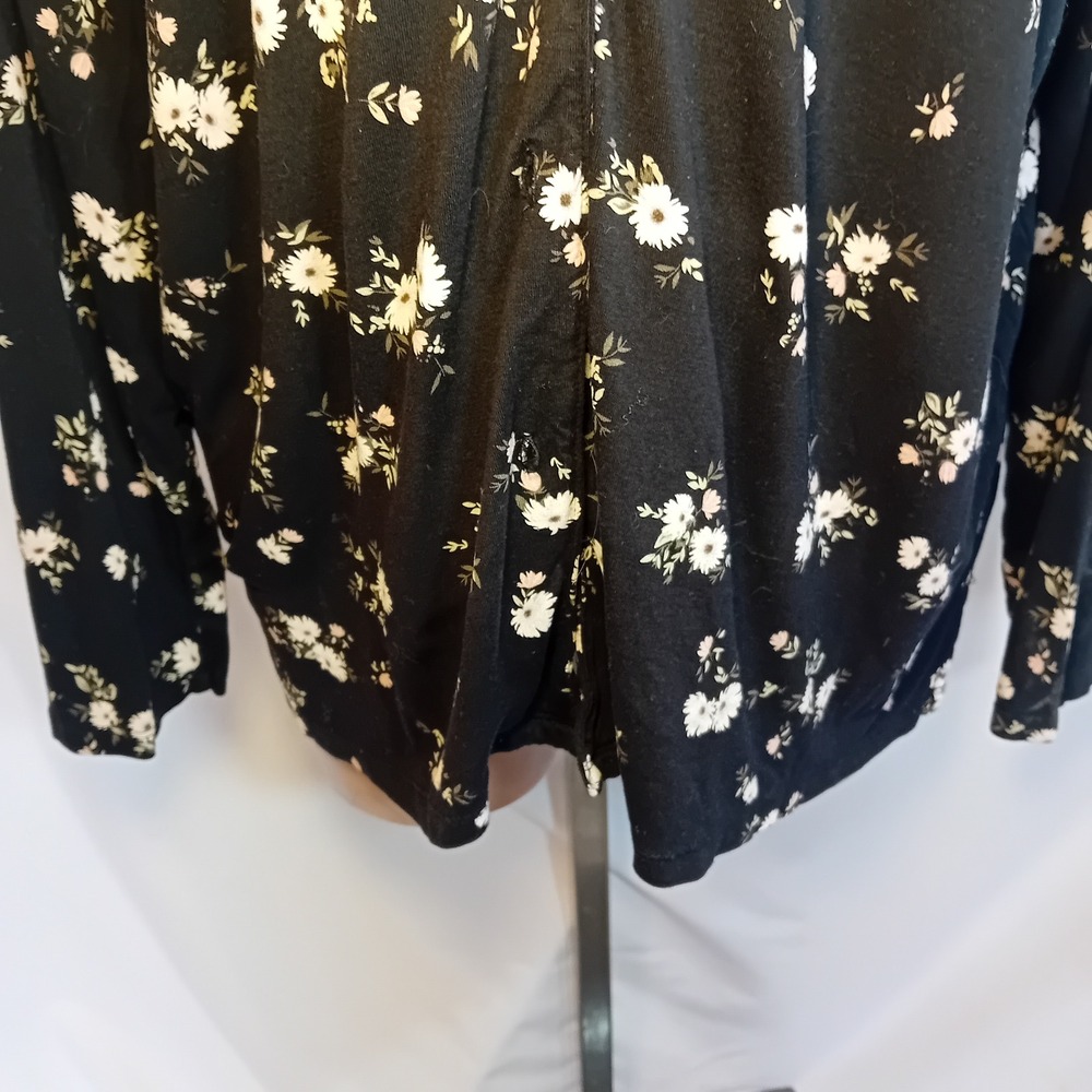 Déesse Lingerie Plus Size Button Down Sleep Top Floral Boho Cozy Loungewear 1X - Picture 9 of 16